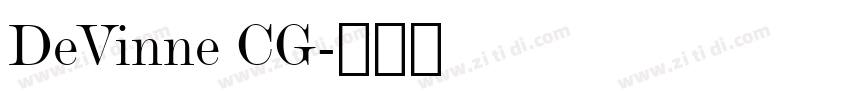 DeVinne CG字体转换 DeVinne CG字体转换